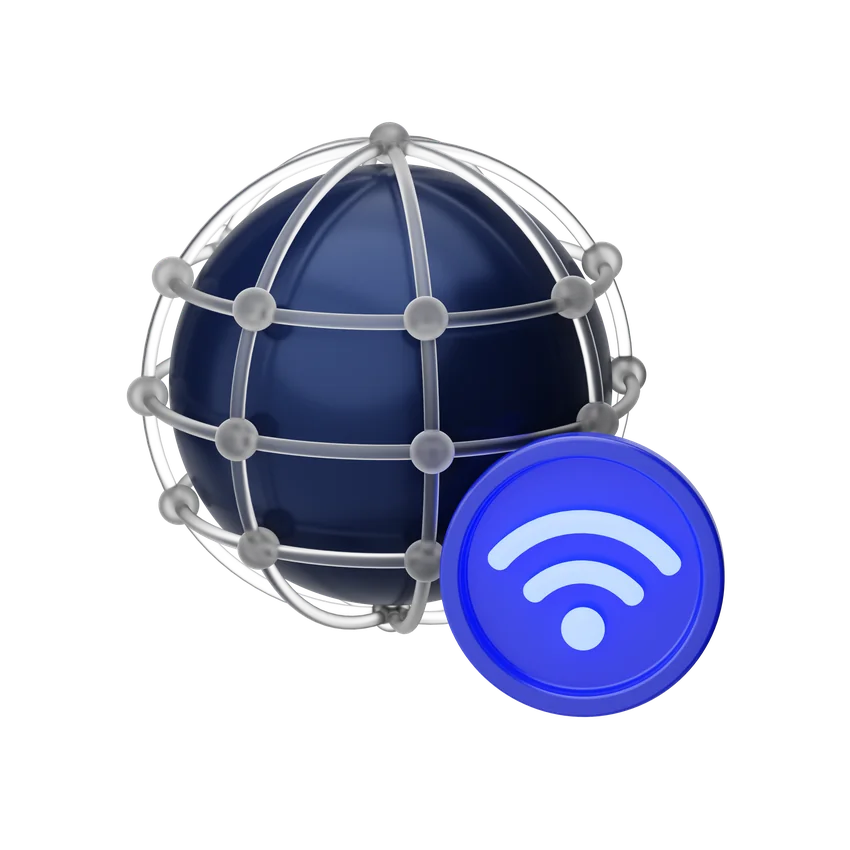 Stylized global network illustration